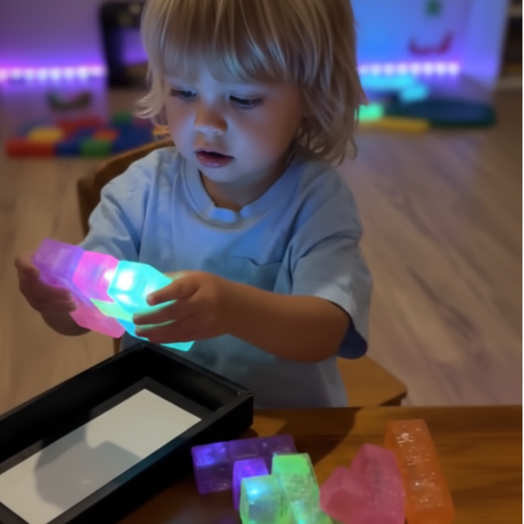 Tetris Puzzle Glow Sugar Squishy Set