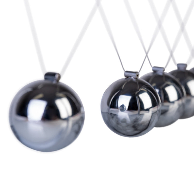 Newtons Cradle White Marble Look
