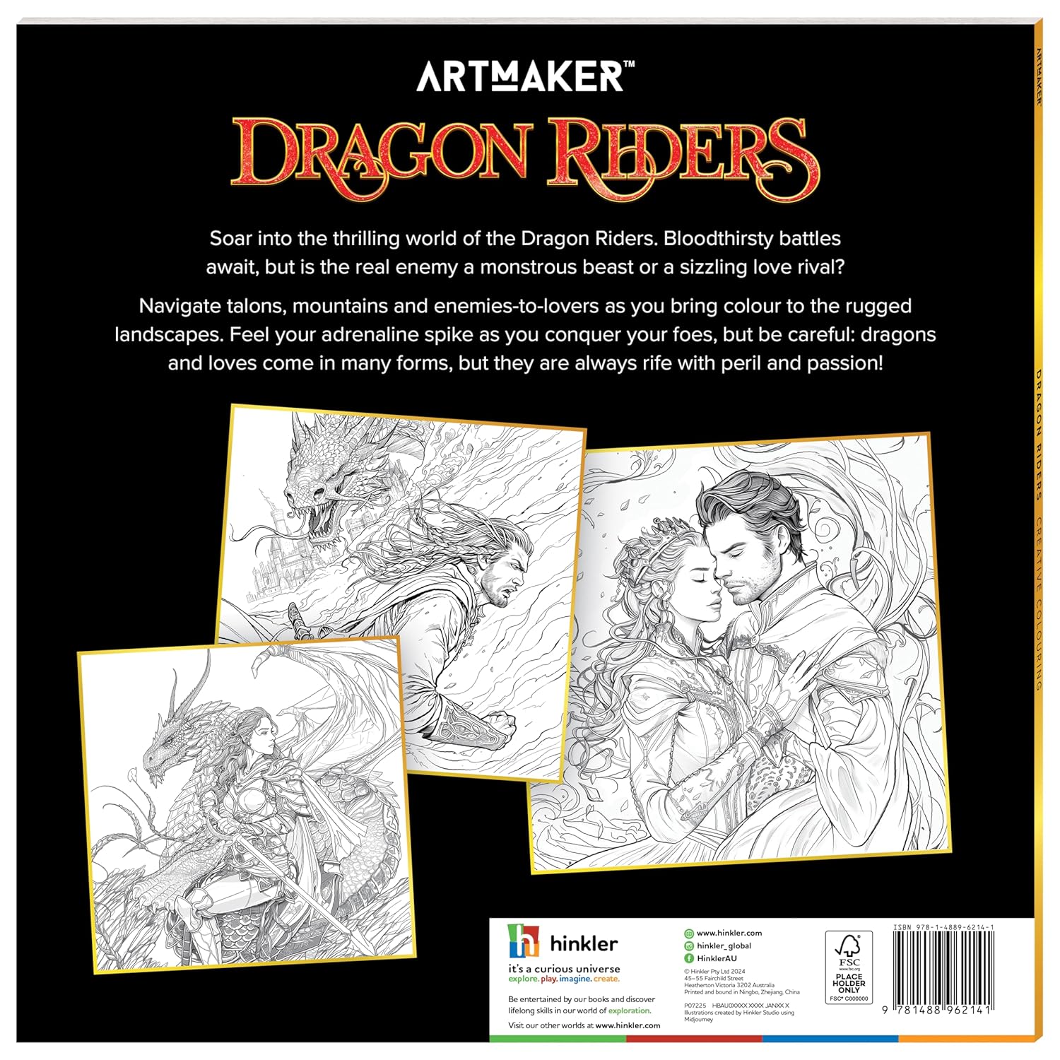 Dragon Riders Colouring Book
