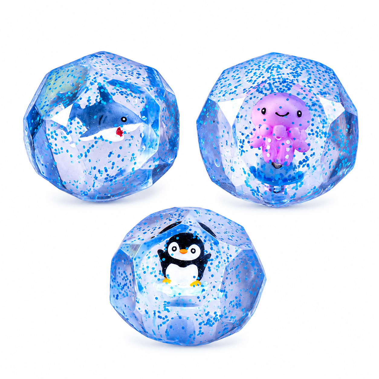 Diamond Glow in The Dark Sugar Squishy - Penguin