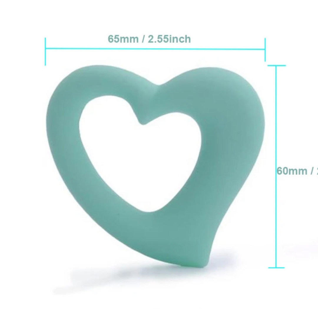 Heart Sensory Chew Necklace Blue
