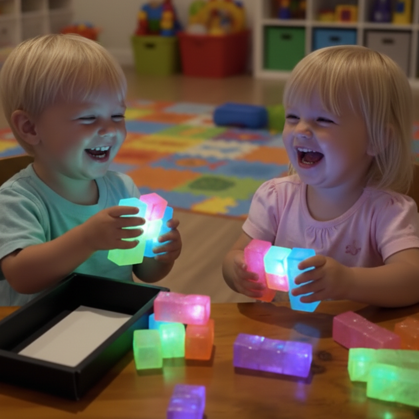 Tetris Puzzle Glow Sugar Squishy Set