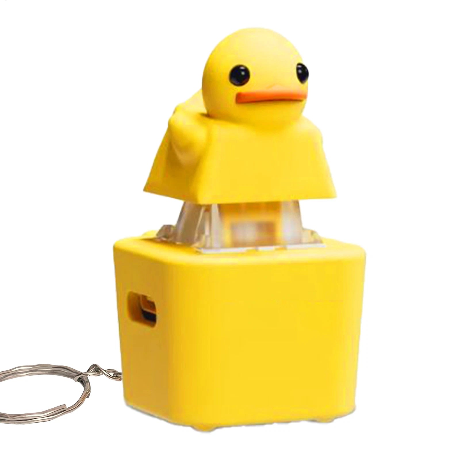 2x Quacking Sound Duck Fidget Keychain