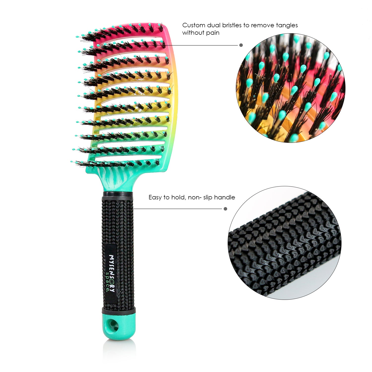 Rainbow sensory detangling hairbrush for kids with autism and SPD — Australia