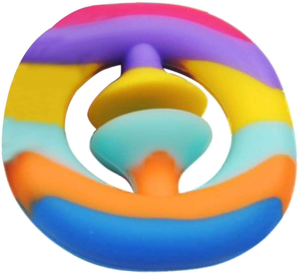 Rainbow hand snapper fidget toy for kids with anxiety and ADHD — My Sensory Space Australia