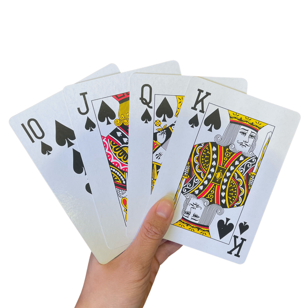 Jumbo playing cards for children with fine motor difficulties and sensory needs